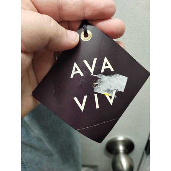 AVA & VIV NWT Size 22 Light Wash Sleeveless Denim Overall Flare Leg Jumpsuit - Picture 7 of 8